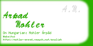 arpad mohler business card